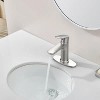 LunaLulink Brushed Nickel Single Handle Bathroom Faucet with Deck For 1 or 3 Holes,Laundry Vanity Sink Faucet with Two 9/16" Hoses - 3 of 4