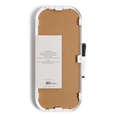 Modern Bevel White Magnetic Dry Erase Weekly Planner