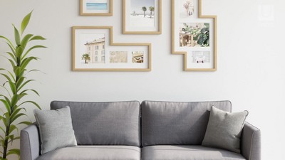 Natural Wood Gallery Picture Frame Set of 4