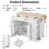 Rolling Kitchen Island with Drop Leaf, 3-Tier Pull-Out Organizer, Drawers, Storage Cabinet & Lockable Wheels, Farmhouse Kitchen Cart, Kitchen Cabinets - 4 of 4