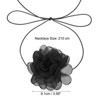 Unique Bargains Prom Wedding Adjustable Delicate Fabric Camellia Choker Necklace 82.68" - 2 of 4