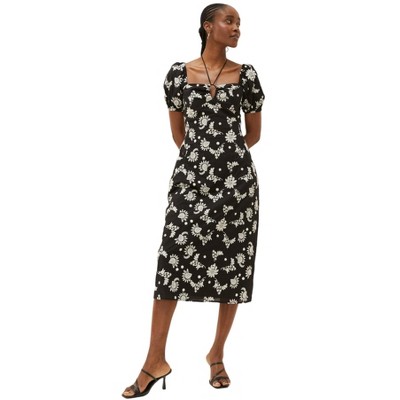 FatFace Women's Lotus Embroidered Midi Dress