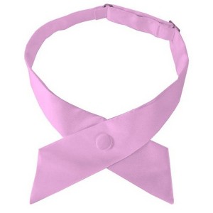Women's Solid Color 1.75" W x Up to 19" L Crossover Tie Uniform Adjustable Neck tie - 1 of 3