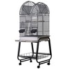 A&E Cage Company Opening Dome Top Plastic Base Metal Stand Bird Cage - Black S - 2 of 4