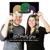 Big Dot of Happiness Mardi Gras - Masquerade Party Selfie Photo Booth Picture Frame & Props - Printed on Sturdy Material - 3 of 4