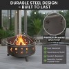 Nature Spring Star and Moon Wood Burning Fire Pit – Black - 3 of 4