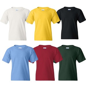 EG PRO Kids Unisex Short Sleeve T-Shirts 6 Pack Heavy Cotton Crewneck Tees Boys Girls - 1 of 4