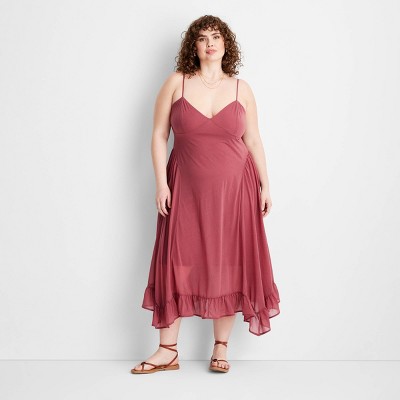 Women's Sleeveless Flutter Hem Maxi Dress - Future Collective