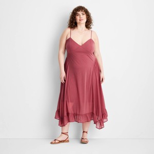 Women's Sleeveless Flutter Hem Maxi Dress - Future Collective - 1 of 3