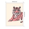 Kate & Laurel All Things Decor 18"x24" Sylvie Trendy Tiger Framed Canvas by Honey Island Studio White - 3 of 4