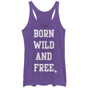 Women's Lost Gods Born Wild and Free Racerback Tank Top - 1 of 3