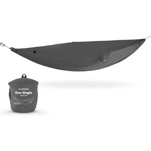 Kammok Roo Single Hammock with Stuff Sack, Waterproof Ripstop Nylon, Gear Loops, Lightweight for Camping and Backpacking - 1 of 4