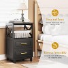 Heynemo Tall Nightstand, Side Table with 2 Drawers & Open Shelf on Top, Solid Feet, Ideal for Bedroom, Living Room, Home Office - 4 of 4