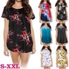 NPolar"Women’s Summer Floral Print Loose Blouse – Short Sleeve Casual Button T-Shirt Top XXL"Yellow - 3 of 4