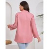 Womens Plus Size Blazers Long Sleeve Classic Draped Open Front Lightweight Cardigans - 4 of 4