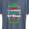 Women's - Instant Message - I'm Not Short Just Elf Sized Funny Christmas Short Sleeve Graphic T-Shirt - 2 of 4