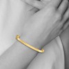 Black Bow Jewelry 4mm 14k Yellow Gold Polished Flat Hinged Bangle Bracelet - 3 of 4