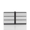 Pape Contemporary 6 Drawer Dresser White/Metallic Gray - miBasics - image 4 of 4