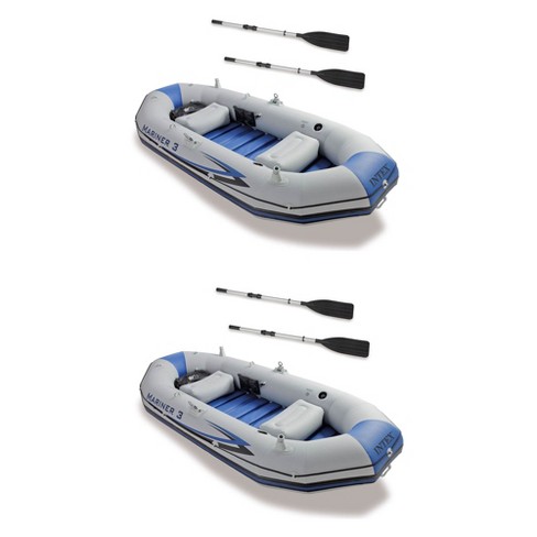 Intex Mariner 3-person Inflatable River/lake Dinghy Boat & Oars Set (2  Pack) : Target