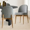9-Piece Oval Dining Table Set, Modern Wood Table in Black or Oak with 8 Upholstered Dining Chairs, Perfect for Kitchen & Dining Room- Maison Boucle - 2 of 4