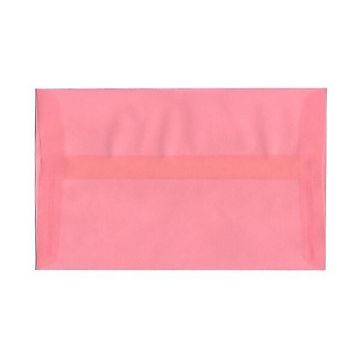 JAM Paper A10 Translucent Vellum Invitation Envelopes 6 x 9.5 Blush Pink PACV868