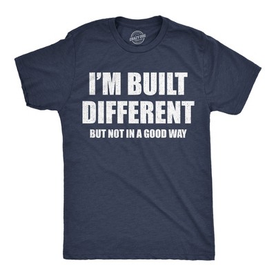 Mens Funny T Shirts Im Built Different But Not In A Good Way Sarcastic Graphic Novelty Tee For Men - Crazy Dog Men's T Shirt