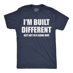 Mens Funny T Shirts Im Built Different But Not In A Good Way Sarcastic Graphic Novelty Tee For Men - Crazy Dog Men's T Shirt - 1 of 4