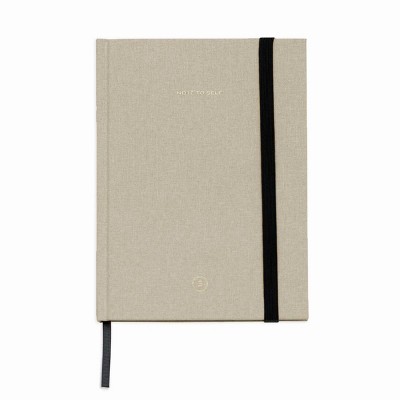 Ruled Linen Journal Note To Self Cream - Wit & Delight