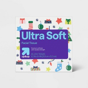 Holiday Ultra Soft Facial Tissue - Multi-Print - 65ct - up&up™ - 1 of 4