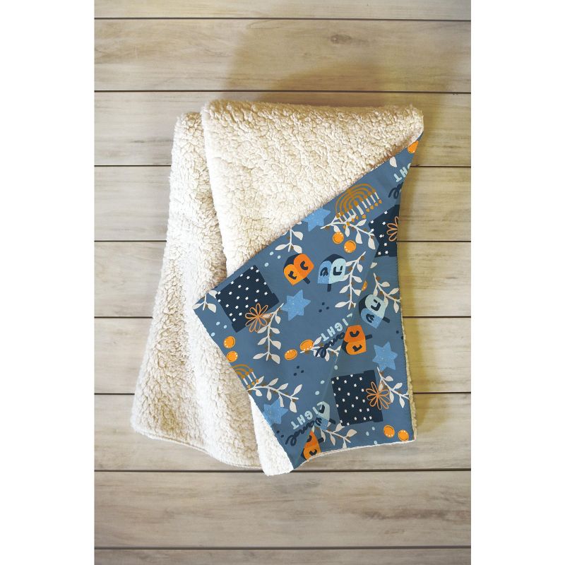 Marni Love and Light Blue Hanukkah Fleece Blanket - Deny Designs, 2 of 3