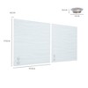 ECR4Kids MessageStor 17.5in x 17.5in Magnetic Dry-Erase Glass Boards and 4 Magnets, 2-Pack - 2 of 4