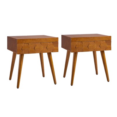 Javier End Mid-century Modern Table Set of 2 | ARTFUL LIVING DESIGN