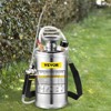 VEVOR 1.5Gal Stainless Steel Sprayer, Set with 16\" Wand& Handle& 3.3FT Reinforced Hose, Hand Pump Sprayer with Pressure Gauge&Safety Valve, Silver - 2 of 4