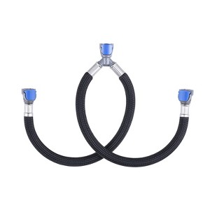 WOWOW 0.43 in. x 0.43 in. inside diameter x 12 in. Quick Connect Hose Hot and Cold Supply Hoses for Bathroom Faucet - 1 of 4