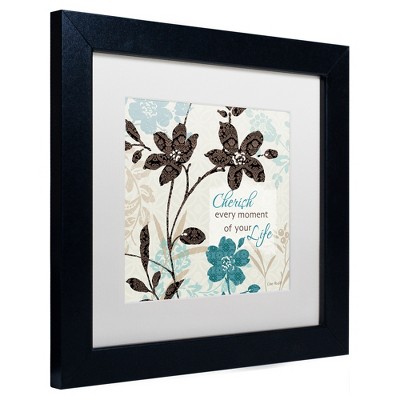 Lisa Audit 'Botanical Touch Quote I' Matted Framed Art