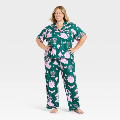 Wicked x Katie Kime Women's Pajama Set 2pc - Green