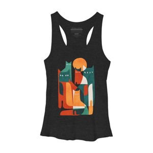Women's Design By Humans Cat Cat Cat By radiomode Racerback Tank Top - 1 of 3
