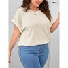 Women's Plus Size T Shirts Oversized Tees Summer Short Sleeve Crew Neck Tunic Tops - 2 of 4