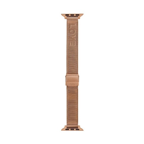 Fossil Rose Gold tone Stainless Steel Mesh Band For Apple Watch 38 40 41mm Love Target