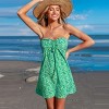 Women's Green Ditsy Floral Sweetheart Mini Tube Dress - Cupshe - 3 of 4