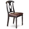HomeStock Chair, Black, 38.5" H x 18" W x 18" L, Solid Wooden Seat, Set of 2 - 3 of 4