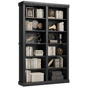 74.5" Tall Bookshelf with Double Storage, Extra Large Bookshelf, 6-Tier Double Wide Bookshelves w/ 12 Cubbies for Livingroom Office Library - 1 of 4