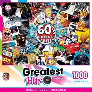 MasterPieces 1000 Piece Puzzle - 60's Greatest Artists - 19.25"x26.75" - 1 of 4
