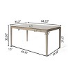 33" Brown Wooden Oblong Dining Room Table Small Dining Table For 4,Wood Kitchen Table-Cuddlewood - 4 of 4