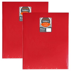 Two-Pocket Heavyweight Poly Portfolio Folder with Prongs, Red, 10 Per Pack, 2 Packs - 1 of 1