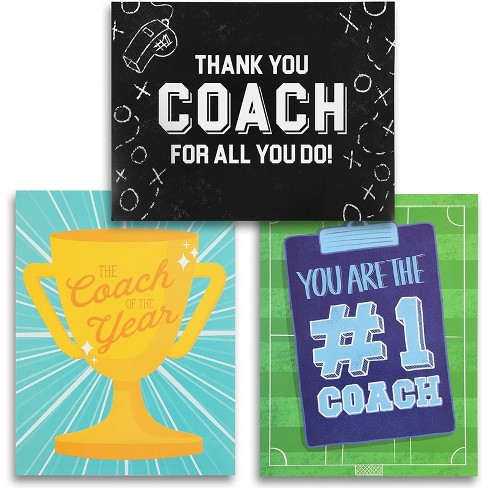 Pipilo Press 3 Pack Jumbo Thank You Coach Card With Envelopes For Teacher  Appreciation, Mentors, Letter-size,  X 11 In : Target