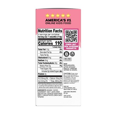 Little Spoon Berry Banana Blast Organic Kids' Smoothie - 16oz/4ct Refrigerated Pouches