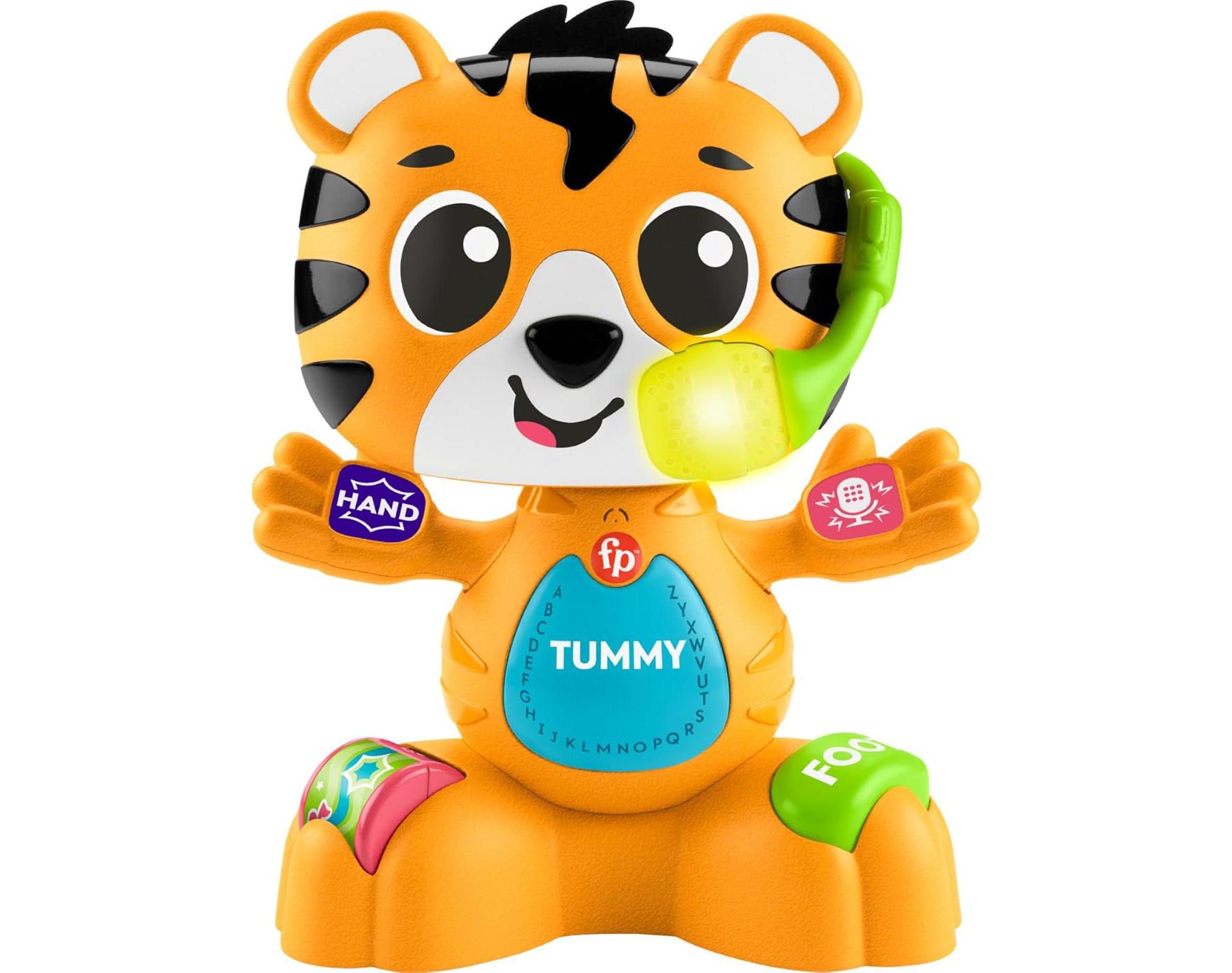 Fisher-Price Link Squad Bop & Groove Tiger Baby Learning Toy with Music & Lights