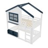 Bellemave Bunk Bed/Loft Bed with Bookshelf, House Design, High-Quality Safety Fencing - 4 of 4