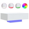 vidaXL Coffee Table with LED Lights White 33.5 in.x21.7 in.x12.2 in. - 2 of 4
